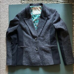 Anthropology Charcoal and Black Women's Blazer